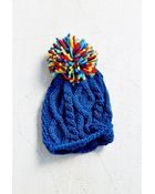 Urban Outfitters Cable Multi Pom Beanie - Lyst