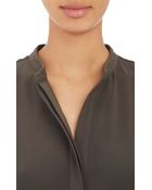 Vince Crepe Drawstring Jumpsuit - Lyst