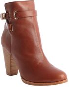 Joie Cognac Leather Easton Ankle Boots - Lyst