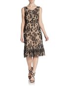 Jill Stuart Sleeveless Rose Lace Dress - Lyst