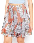 Asos Skirt In Floral Print - Lyst