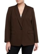 Lafayette 148 New York Gabrille Shawl-Collar Wool-Blend Jacket, Espresso - Lyst