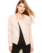 Calvin Klein Faux-Leather Moto Jacket - Lyst