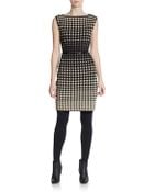 Saks Fifth Avenue Black Label Spotted Belted Knit Dress - Lyst
