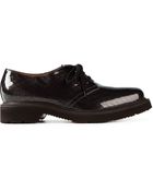Giorgio Armani Shiny Quilted Lace-Up Shoes - Lyst