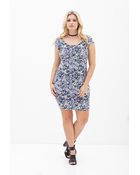 Forever 21 Floral Print Bodycon Dress - Lyst