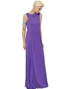 Maison Margiela Draped Viscose Jersey Dress - Lyst