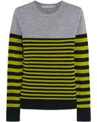 Jason Wu Striped Wool Sweater - Lyst