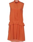 Chloé Frilled Sleeveless Short Dress - Lyst