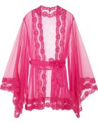 Agent Provocateur Lacy Kimono Lace-Trimmed Tulle Robe - Lyst