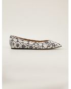 Isabel Marant Python Textured Ballerinas - Lyst
