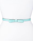 Kate Spade New York Skinny Leather Bow Belt - Lyst