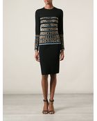 Roberto Cavalli Leopard Print Sweater - Lyst