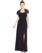Alex Evenings Sleeveless Gown And Sequin Bolero - Lyst