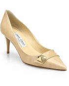Jimmy Choo Hyder Studded Patent Leather Pumps - Lyst