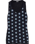 J.Crew Crocheted Lace And Jersey Tank - Lyst
