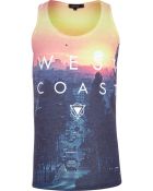River Island Yellow West Coast Print Tank - Lyst