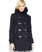 Michael Kors Michael Toggle-Front Hooded Coat - Lyst
