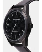 Ben Sherman Black Leather Strap Watch Wb007B - Lyst