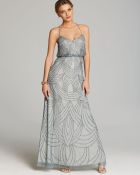 Adrianna Papell Gown Beaded Blouson - Lyst