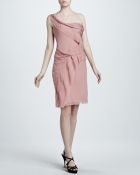 J. Mendel Draped One-Shoulder Dress - Lyst