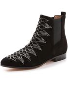 IRO Kim Studded Flat Booties - Black - Lyst