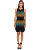 M Missoni Color Block Ripple Knit Dress - Lyst