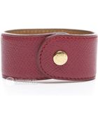 Hermes Preowned Courchevel Stud Cuff Bracelet - Lyst