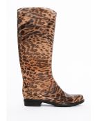 Missguided Kat Leopard Print Wellie - Lyst