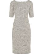 Lela Rose Ruched Cotton-Blend Jacquard Dress - Lyst