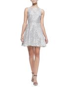 Alice + Olivia Natalia Open-Back Lace A-Line Dress - Lyst