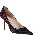 Jimmy Choo Agnes Evening Pump Tourmaline Glitter - Lyst