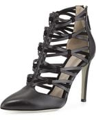 Jason Wu Strappy Leather Ankle Bootie - Lyst