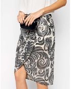 TFNC Midi Dress With Sequin Leaf Wrap Skirt - Lyst