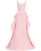 Oscar de la Renta Bow-Detail Silk Gown - Lyst