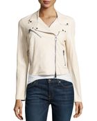 Haute Hippie Asymmetric Leather Cropped Jacket - Lyst