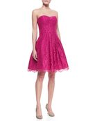 Milly Ava Sweetheart Strapless Lace Dress - Lyst
