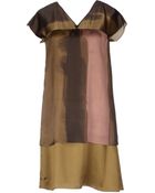 Jil Sander Navy Short Dress - Lyst