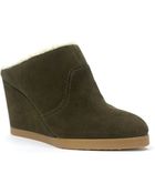 Tahari Sicsi Suede Wedge Booties - Lyst