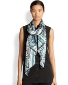 Roberto Cavalli Berenice Printed Silk Scarf - Lyst