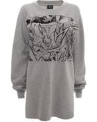 McQ by Alexander McQueen Manga Kimono Sweatshirt Dress - Lyst