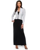 Alex Evenings Plus Wavy Stripe Jacket And Maxi Dress Set - Lyst