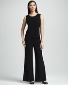Caroline Rose Straight-leg Crepe Pants - Lyst