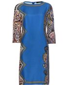 Etro Printed Silk Dress - Lyst