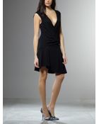 Patrizia Pepe Short Dress in Viscose Crepè Stretch - Lyst