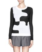 Diane von Furstenberg 'Daphne' Puzzle Intarsia Sweater - Lyst