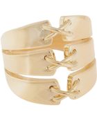 Rachel Zoe 14kt Gold Stacked Stitched Wide Ring - Lyst