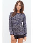 Forever 21 Marled Knit Raglan Sweater - Lyst