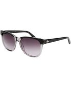 Lacoste Women'S Rectangle Black Transparent Sunglasses - Lyst