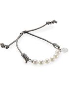 Majorica 6Mm White Pearl & Sterling Silver Cord Bracelet - Lyst